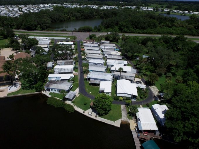 aereal view of Pelican Pier West